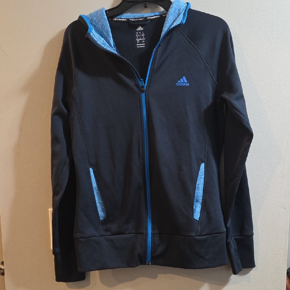 Adidas ClimaWarm Black and Blue Jacket